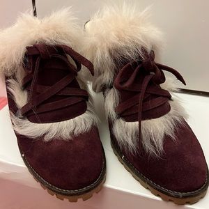 NEW Authentic Coach suede fur heels miles *Made in Italy 🇮🇹